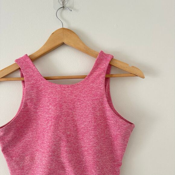 Outdoor Voices Venus Crew Neck Colorblock Crop Top Pink S - Picture 6 of 7